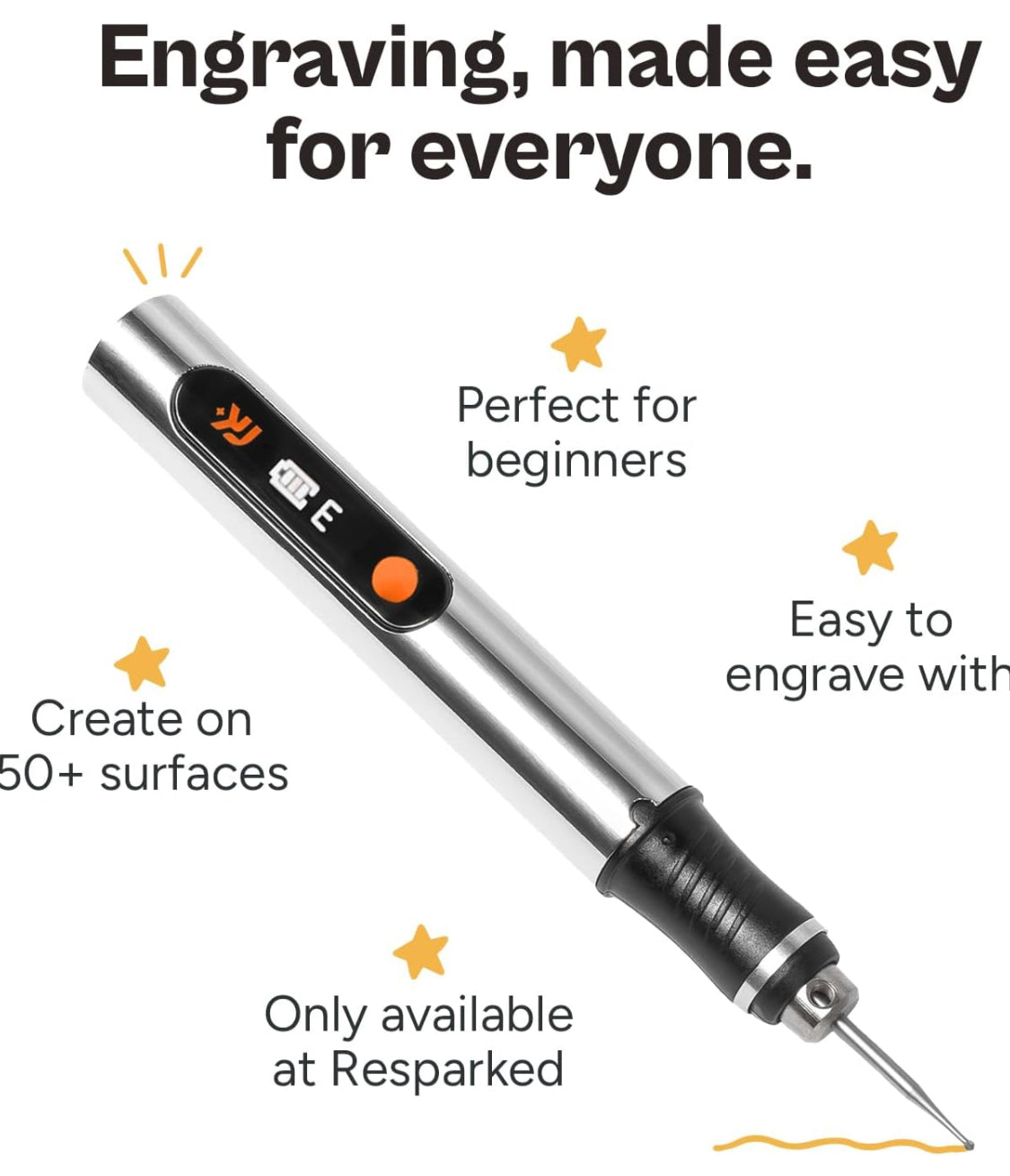 Rechargeable Engraving Pen with 30 bits