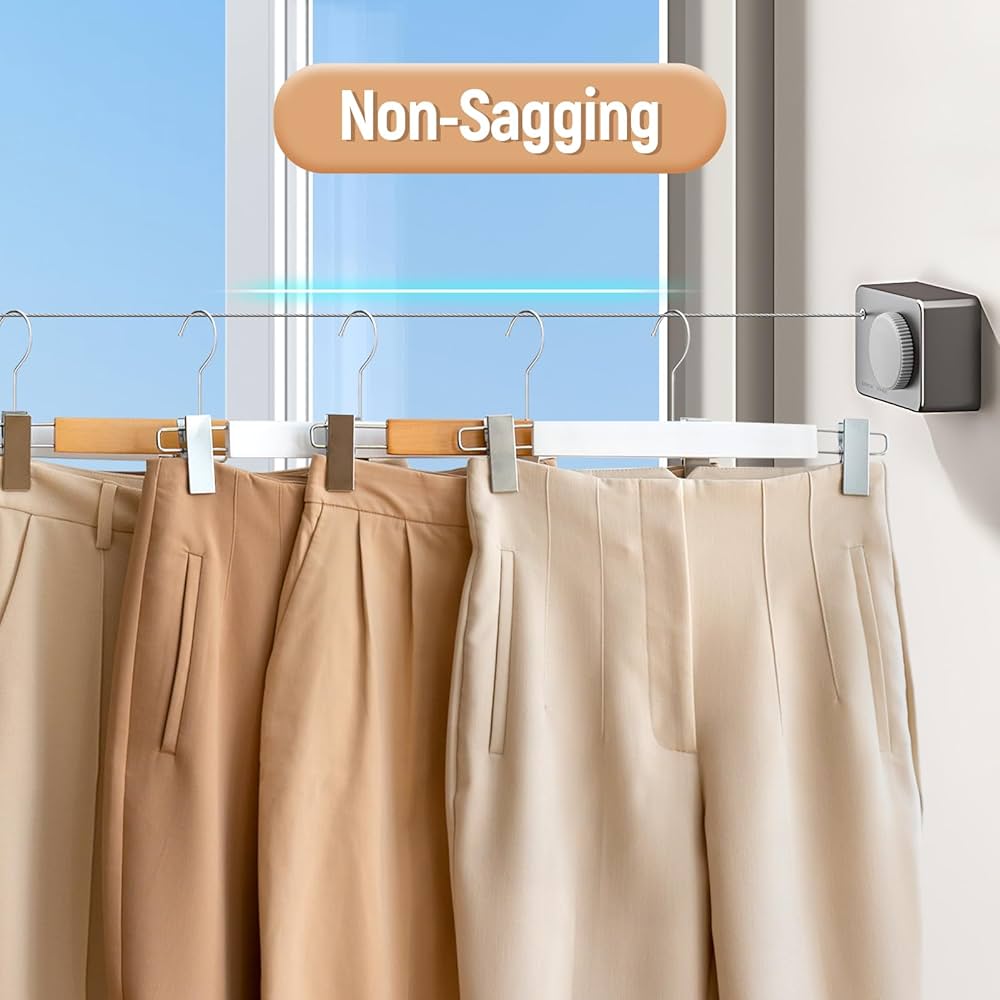 Retractable Clothesline Portable laundry Drying line