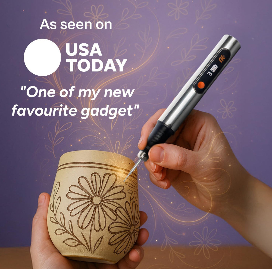 Rechargeable Engraving Pen with 30 bits