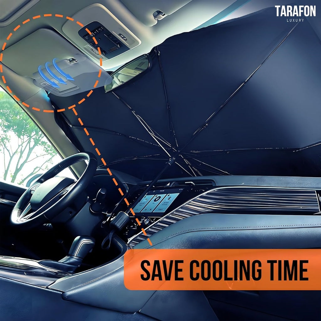 Car Windshield Sunshade Cover, Folding Car Sunshade Umbrella for Windshield, Blocks Harmful Ultraviolet Rays, Protects Car Interior, Keeps Car Cool, for Cars Trucks Windshield Covers