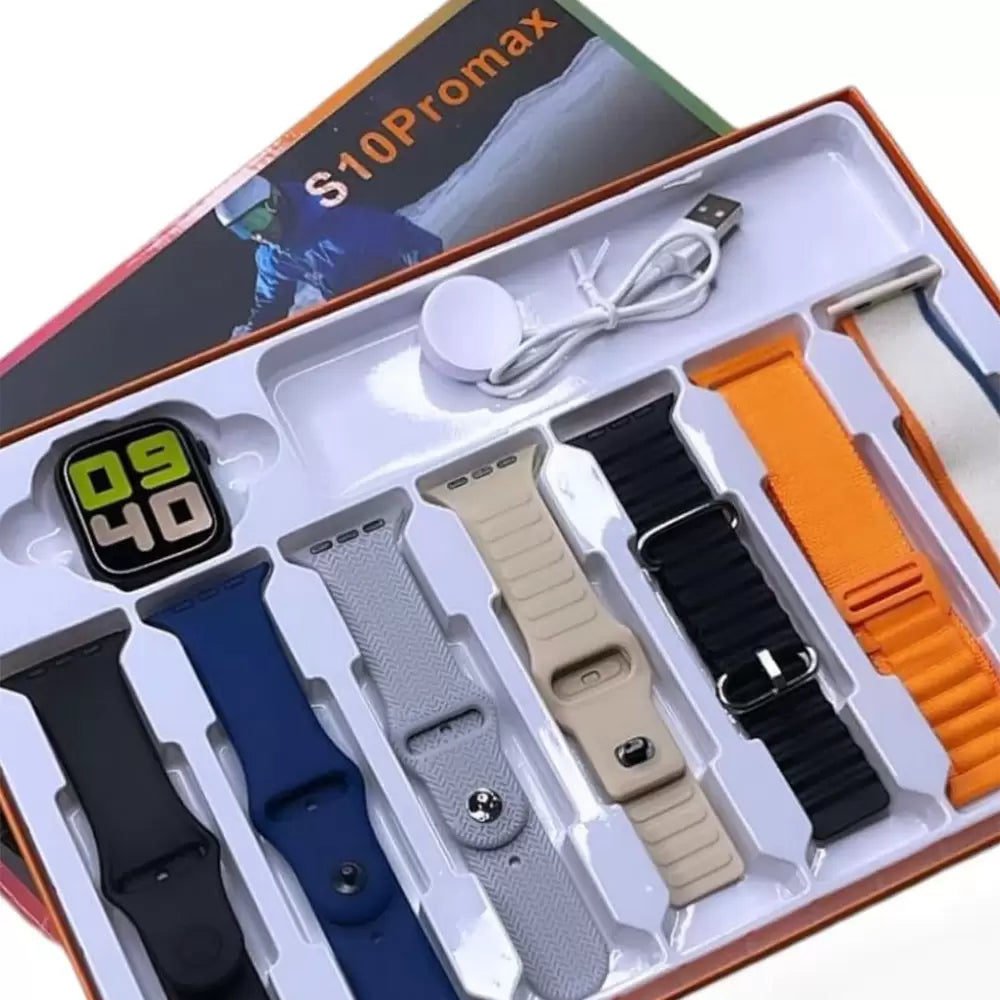 Elegant 7 in 1 Smart Watch (7 straps and 1 Smart Watch) iPhone and android