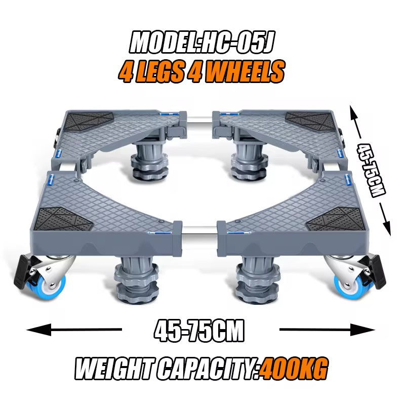 Adjustable Fridge/Washing Machine Stand + Free Fridge Door lock