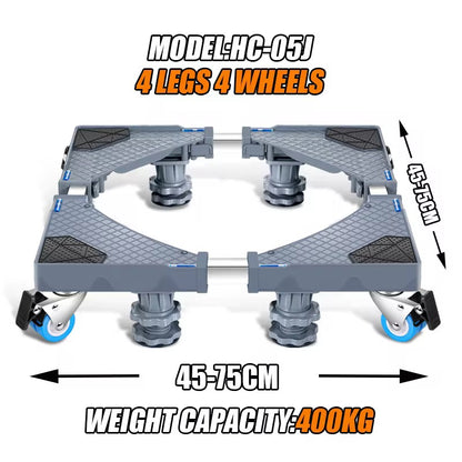 Adjustable Fridge/Washing Machine Stand + Free Fridge Door lock