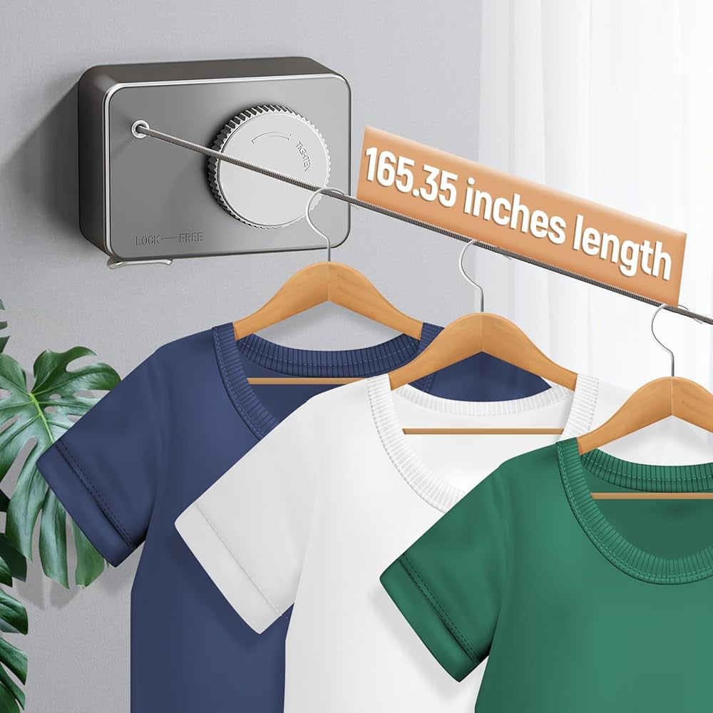 Retractable Clothesline Portable laundry Drying line