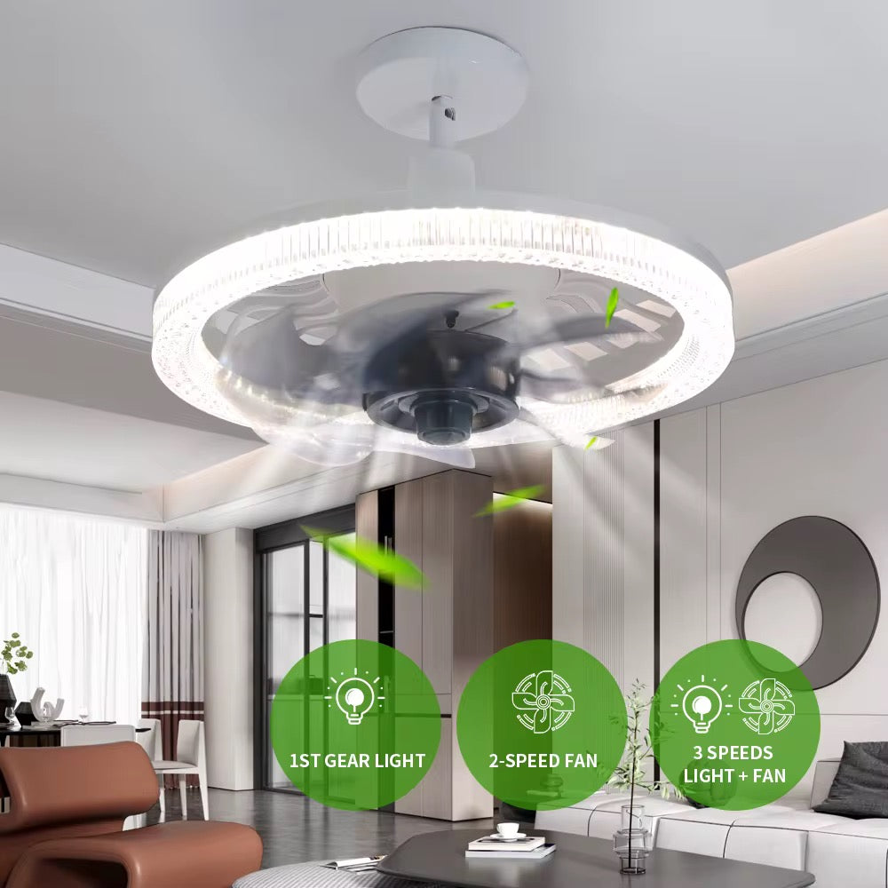 LED Ceiling Fan Lamp with Remote
