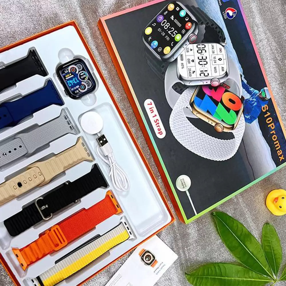 Elegant 7 in 1 Smart Watch (7 straps and 1 Smart Watch) iPhone and android