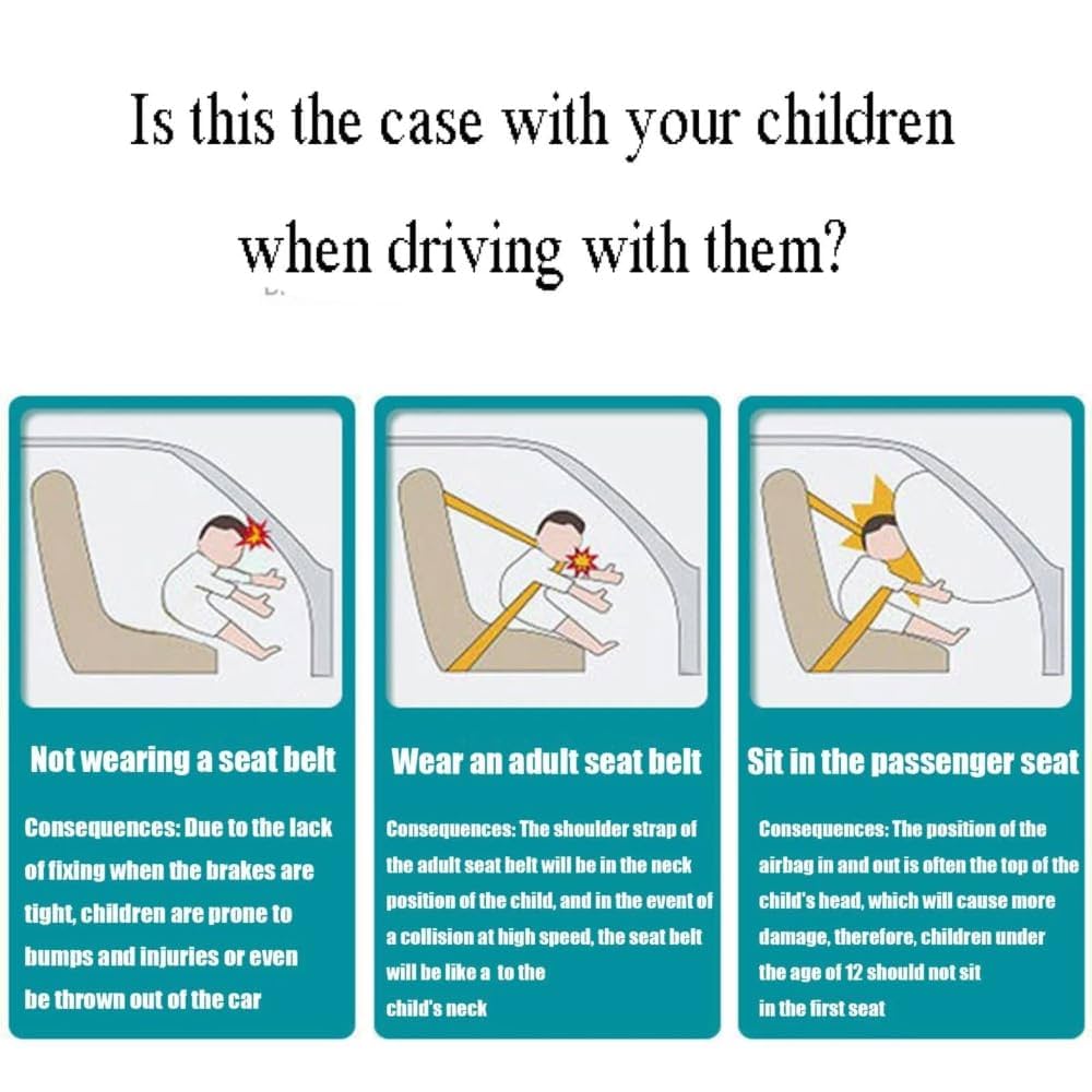 Portable Foldable Seat belt Adjustable Child Seat Safety Cushion