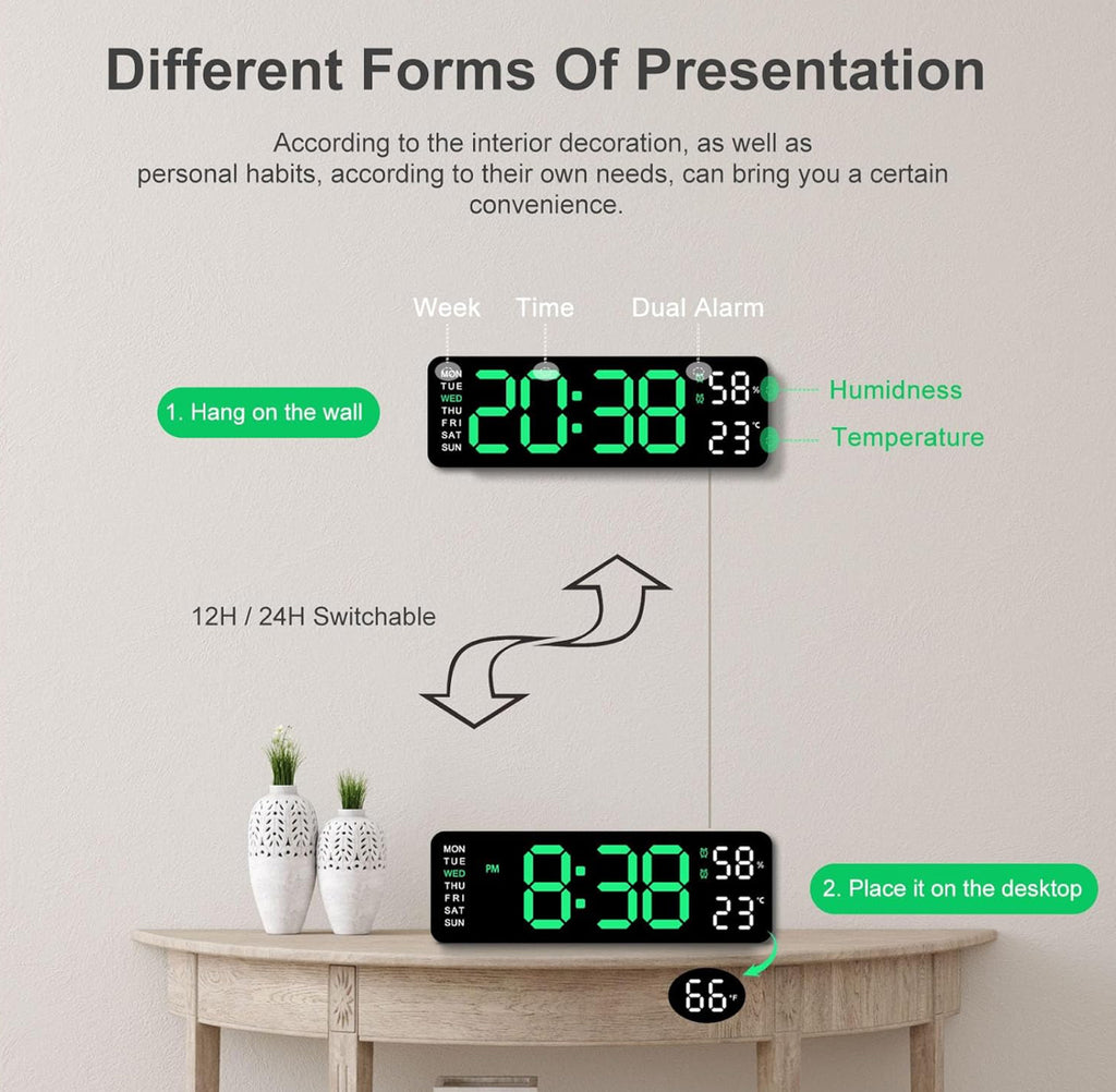 Digital Wall LED Clock
