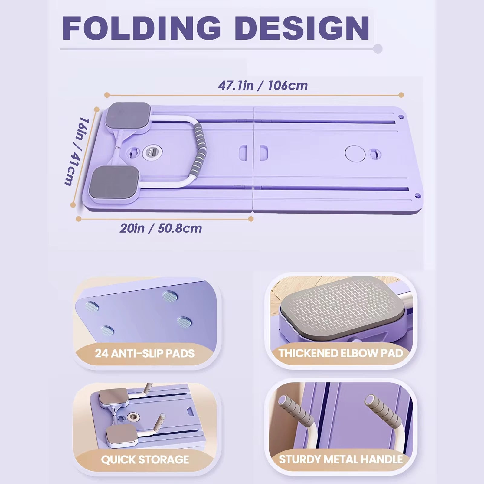 6 in 1 Multifunctional Abdominal Board, Upgraded Ab Roller Wheel Training Board With Elbow Support, High Strength Pilates Equipment Portable Fitness Board For Women Men