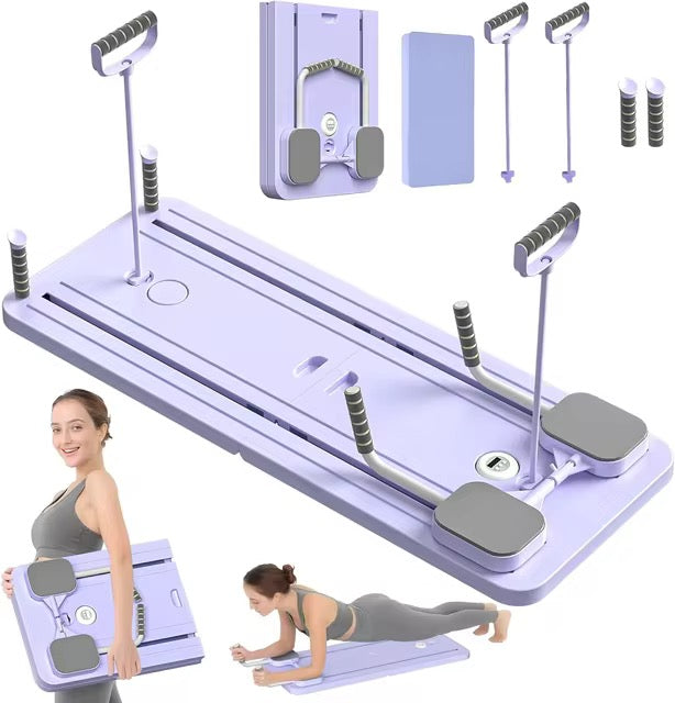 6 in 1 Multifunctional Abdominal Board, Upgraded Ab Roller Wheel Training Board With Elbow Support, High Strength Pilates Equipment Portable Fitness Board For Women Men