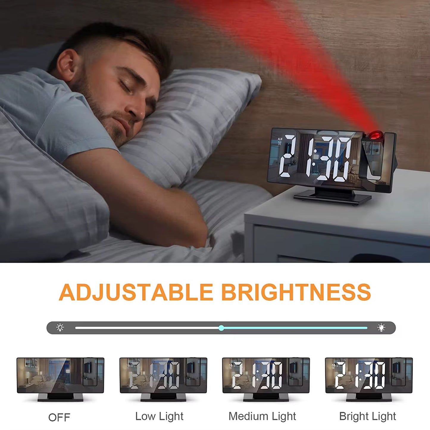 Projector digital clock