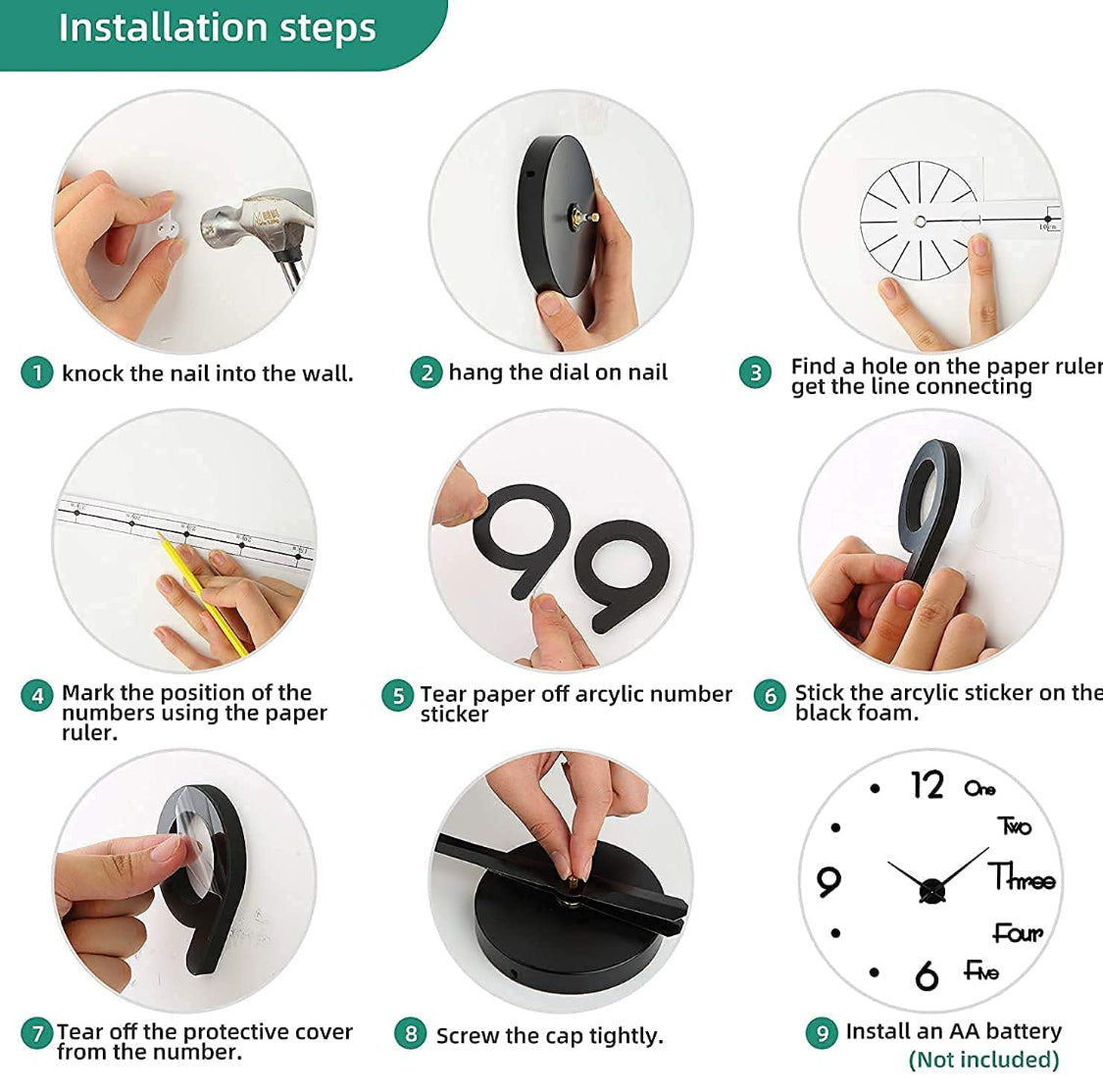DIY Wall Clock 3D Wall Clock