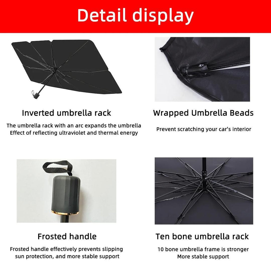 Car Windshield Sunshade Cover, Folding Car Sunshade Umbrella for Windshield, Blocks Harmful Ultraviolet Rays, Protects Car Interior, Keeps Car Cool, for Cars Trucks Windshield Covers